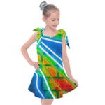 Pop Art Neon Wall Kids  Tie Up Tunic Dress
