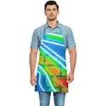 Pop Art Neon Wall Kitchen Apron