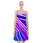 Pop Art Neon Wall Spaghetti Strap Velvet Dress