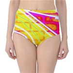 Pop Art Neon Wall Classic High-Waist Bikini Bottoms