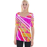 Pop Art Neon Wall Wide Neckline Tee