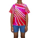 Pop Art Neon Wall Kids  Short Sleeve Swimwear