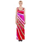 Pop Art Neon Wall Thigh Split Maxi Dress