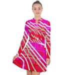 Pop Art Neon Wall Long Sleeve Panel Dress