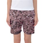 Red Leaves Photo Pattern Women s Basketball Shorts