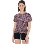 Red Leaves Photo Pattern Open Back Sport Tee