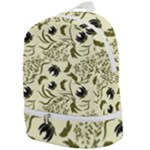 Folk flowers art pattern Floral abstract surface design  Seamless pattern Zip Bottom Backpack