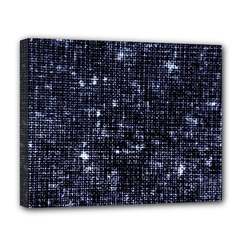 Geometric Dark Blue Abstract Print Pattern Deluxe Canvas 20  x 16  (Stretched) from ArtsNow.com
