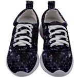 Geometric Dark Blue Abstract Print Pattern Kids Athletic Shoes