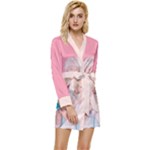 leot2 Long Sleeve Satin Robe