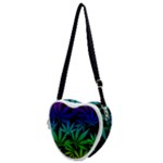 Weed Rainbow, Ganja leafs pattern in colors, 420 marihujana theme Heart Shoulder Bag