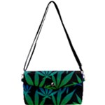 Weed Rainbow, Ganja leafs pattern in colors, 420 marihujana theme Removable Strap Clutch Bag