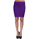 Purple, black and yellow color plaid, retro tartan pattern Bodycon Skirt