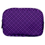 Purple, black and yellow color plaid, retro tartan pattern Make Up Pouch (Small)
