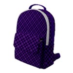 Purple, black and yellow color plaid, retro tartan pattern Flap Pocket Backpack (Large)
