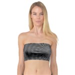 Abstract spirals, spiral abstraction, gray color, graphite Bandeau Top