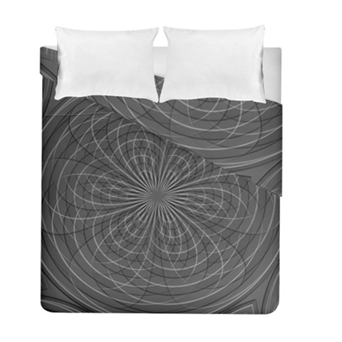 Abstract spirals, spiral abstraction, gray color, graphite Duvet Cover Double Side (Full/ Double Size) from ArtsNow.com