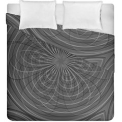 Abstract spirals, spiral abstraction, gray color, graphite Duvet Cover Double Side (King Size) from ArtsNow.com