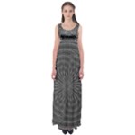 Abstract spirals, spiral abstraction, gray color, graphite Empire Waist Maxi Dress