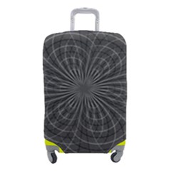Abstract spirals, spiral abstraction, gray color, graphite Luggage Cover (Small) from ArtsNow.com