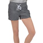 Abstract spirals, spiral abstraction, gray color, graphite Velour Lounge Shorts