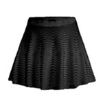Black And White Kinetic Design Pattern Mini Flare Skirt