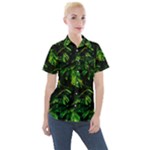 Jungle Camo Tropical Print Women s Short Sleeve Pocket Shirt