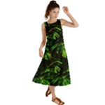 Jungle Camo Tropical Print Summer Maxi Dress