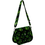 Jungle Camo Tropical Print Saddle Handbag