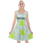 Crunch Green Turtles Reversible Velvet Sleeveless Dress
