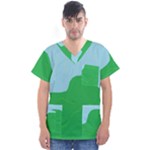 Summer Day Men s V-Neck Scrub Top