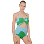 Summer Day Scallop Top Cut Out Swimsuit