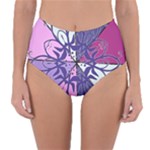 Curled Up Reversible High-Waist Bikini Bottoms