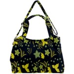 Folk flowers art pattern Floral  surface design  Seamless pattern Double Compartment Shoulder Bag