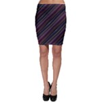 Dark Multicolored Striped Print Design Dark Multicolored Striped Print Design Bodycon Skirt