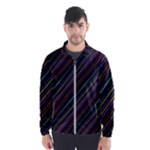 Dark Multicolored Striped Print Design Dark Multicolored Striped Print Design Men s Windbreaker