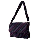 Dark Multicolored Striped Print Design Dark Multicolored Striped Print Design Full Print Messenger Bag (L)