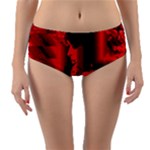 Red Light Reversible Mid-Waist Bikini Bottoms