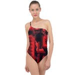 Red Light Classic One Shoulder Swimsuit