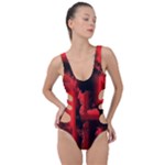 Red Light Side Cut Out Swimsuit