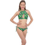 Egg Kinds Cross Front Halter Bikini Set