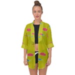 Fish Open Front Chiffon Kimono