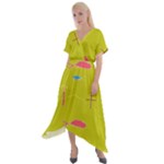 Fish Cross Front Sharkbite Hem Maxi Dress