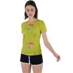 Fish Back Circle Cutout Sports Tee