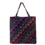 Dark Multicolored Mosaic Pattern Grocery Tote Bag