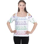 Blah Blah Cutout Shoulder Tee