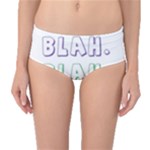 Blah Blah Mid-Waist Bikini Bottoms