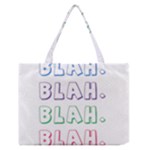 Blah Blah Zipper Medium Tote Bag