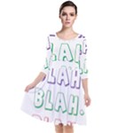 Blah Blah Quarter Sleeve Waist Band Dress