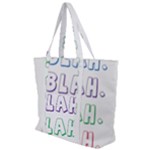 Blah Blah Zip Up Canvas Bag